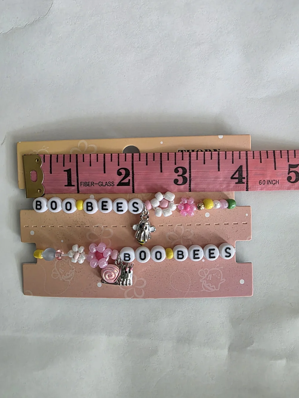 Thorn & Fable Kids Pink 'Boo Bees' Beaded Bracelet Set